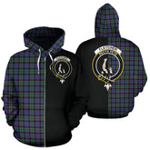 Fletcher Modern Tartan Crest Zipper Hoodie - Half Of Me Style